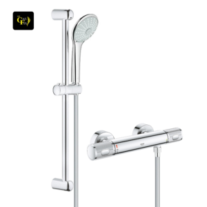 Grohe 1000 Thermostatic Shower Mixer 1/2 with Shower Set
