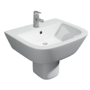 Project Round - Project Square 530mm 1th Basin & Semi Pedestal
