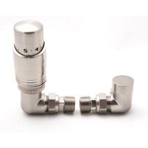 Modal TRV Corner Brushed Valve